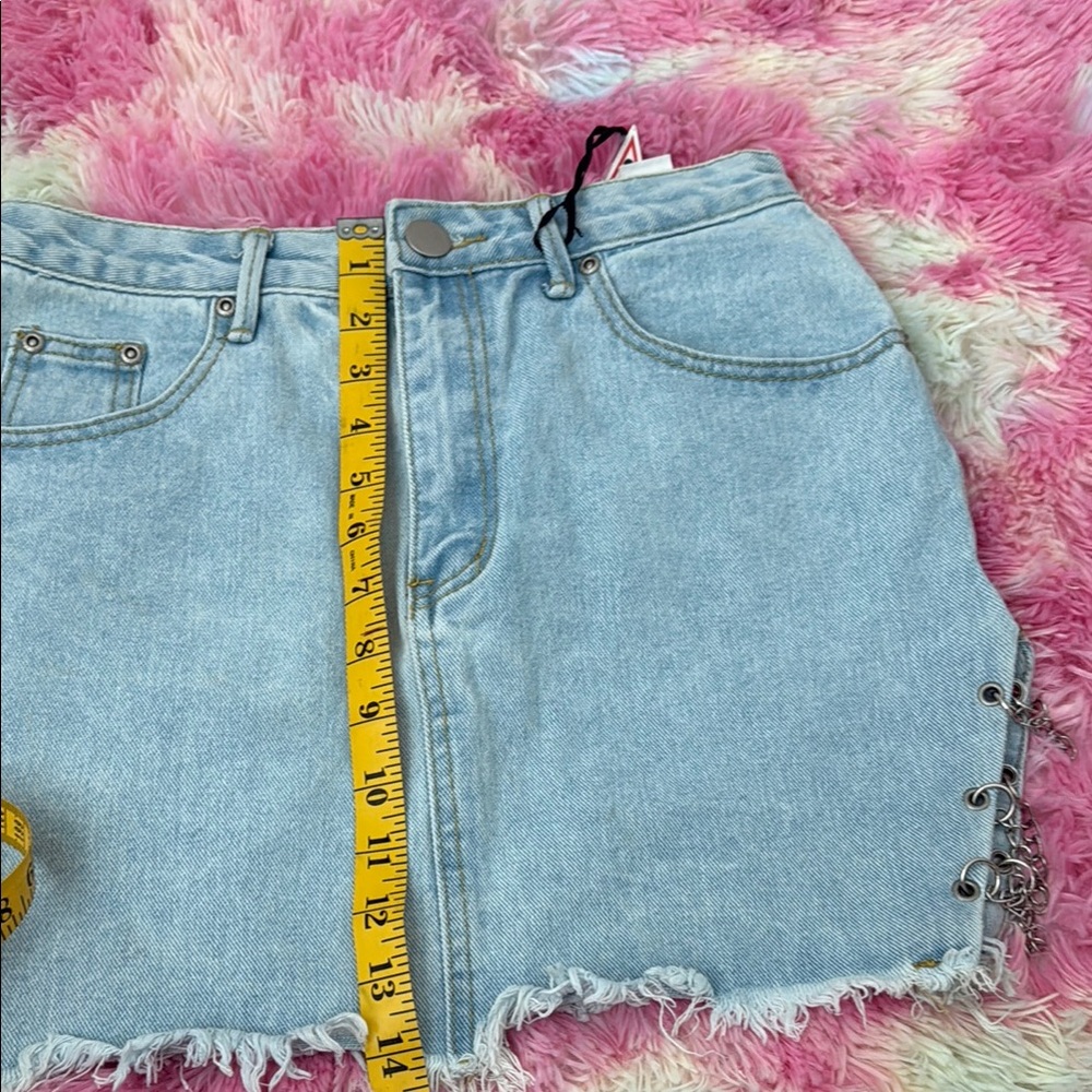 PrettyLittleThing Blue Mini Cut Out Pencil Skirt - Picture 5 of 5